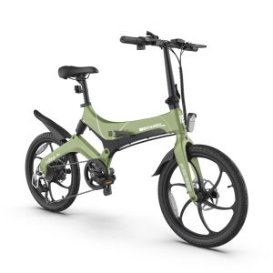 Bicicleta electrica plegable e-urban Behumax verde