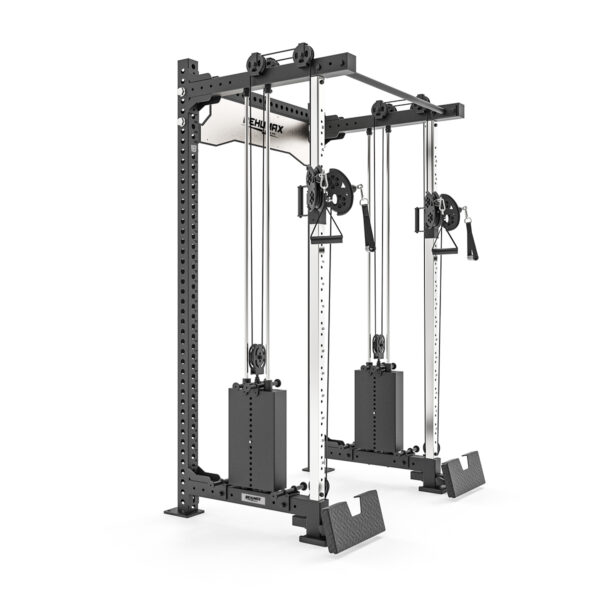 Rack De Doble Polea Con Estación De Remo XR-7000 - Negro Diagonal
