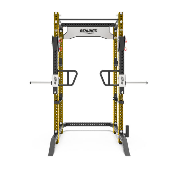 Power Rack Con Soporte Para Discos PR-5000 - Dorado Frontal