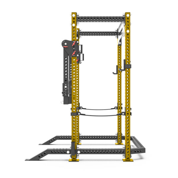 Power Rack Con Soporte Para Discos PR-5000 - Dorado - Lateral