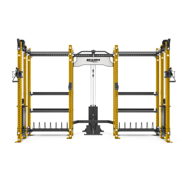 Power Rack Multifuncional Con Almacenamiento MR-9500 - Dorado Frontal