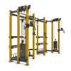 Power Rack Multifuncional Con Almacenamiento MR-9500 - Dorado Diagonal