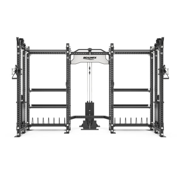 Power Rack Multifuncional Con Almacenamiento MR-9500 - Negro Frontal