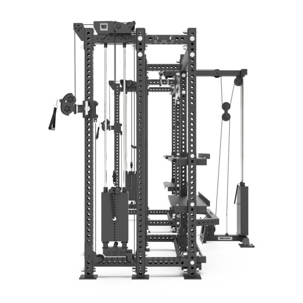 Power Rack Multifuncional Con Almacenamiento MR-9500 - Negro Lateral