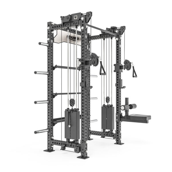 Power Rack Con Polea Y Almacenamiento XR-7700 - Negro Diagonal